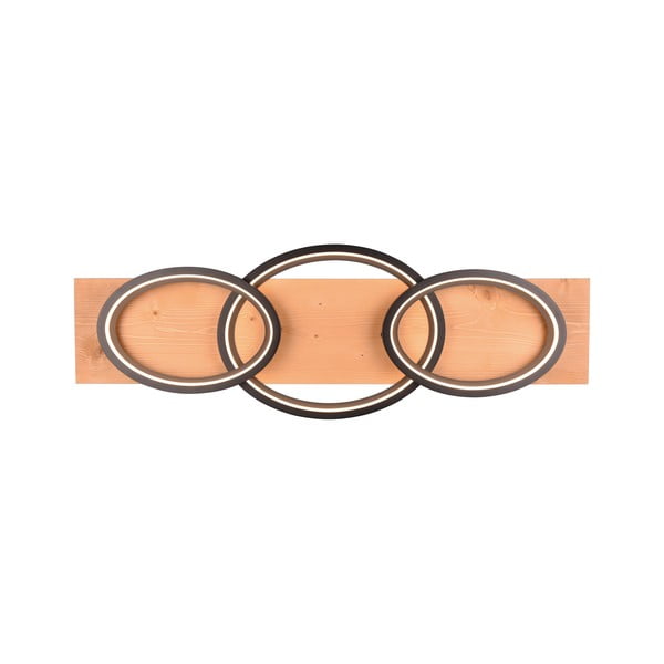 Črna/rjava LED zatemnitvena stropna svetilka 33x97 cm Barca – Trio-image-3