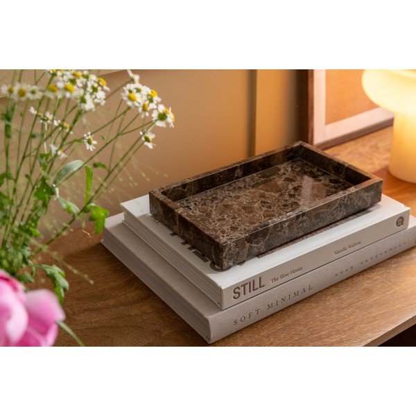 Marmorni dekorativni pladenj 15x25 cm Lazio – PT LIVING-image-1