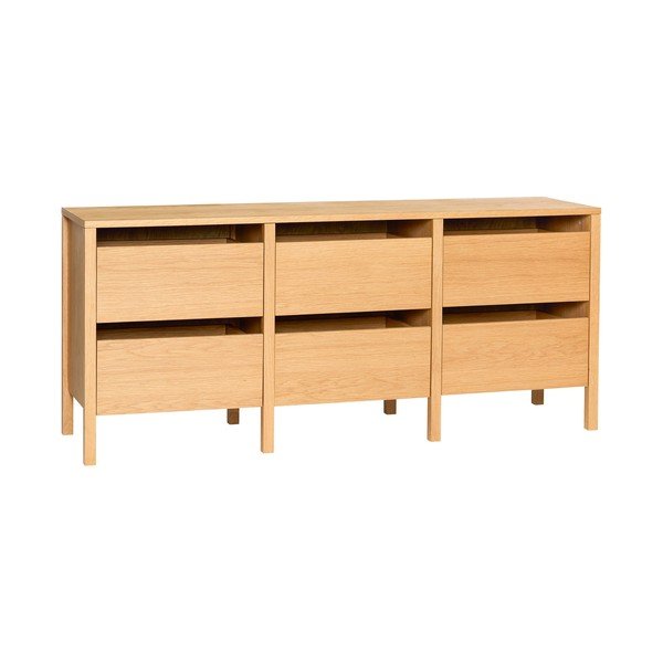 Komoda v hrastovem dekorju v naravni barvi 150x65x40 cm Forma – Hübsch