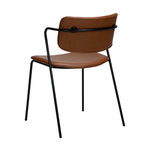 Rjav stol iz umetnega usnja DAN-FORM Denmark Zed-image-3