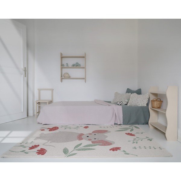 Kremno bela otroška preproga 120x170 cm Poly – Nattiot-image-2