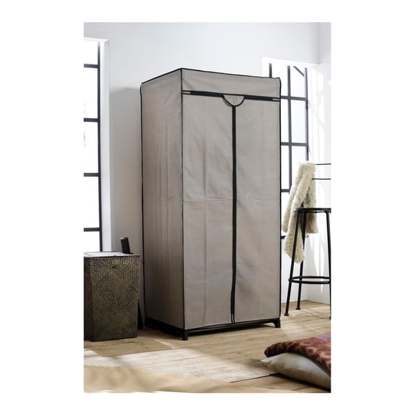 Siva tekstilna garderobna omara Compactor Garderobna omara, višina 160 cm