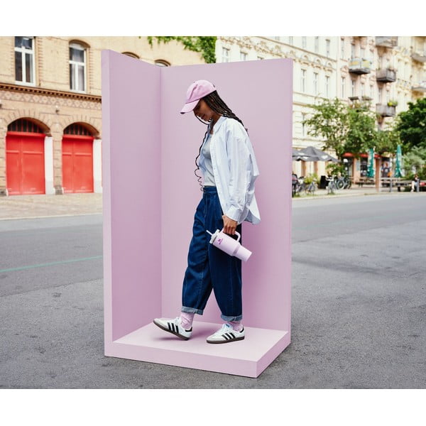 Rožnata termovka s slamico iz nerjavečega jekla 1,18 l Quencher H2.0 FlowState Tumbler Cherry Blossom – Stanley-image-1