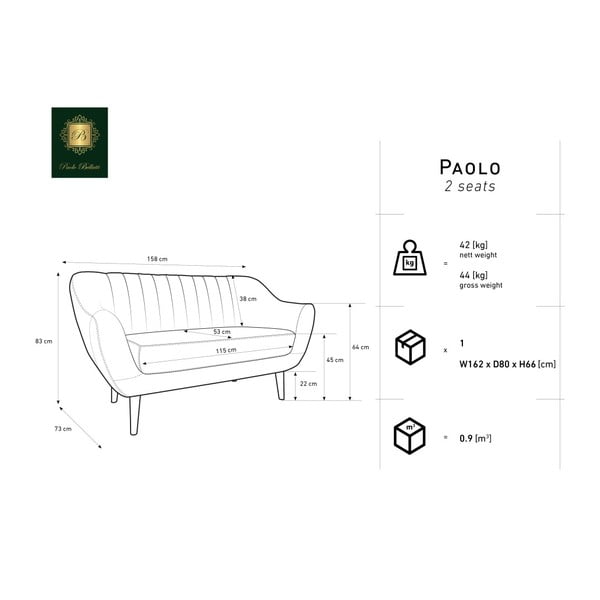 Moder dvosed Mazzini Sofas Benito-image-3
