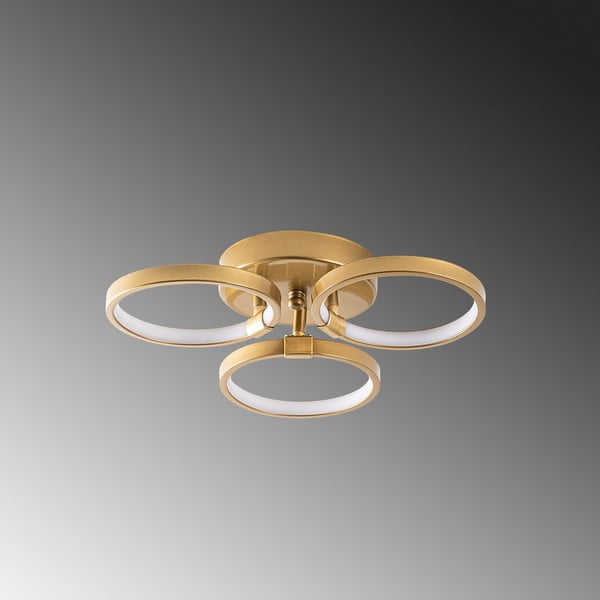 LED stropna svetilka v zlati barvi ø 17 cm Halka – Opviq lights-image-2