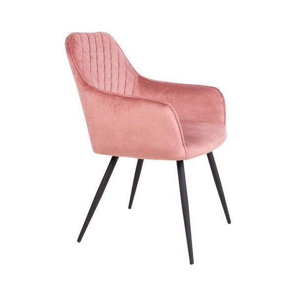 Komplet 2 roza žametnih jedilnih stolov House Nordic Harbo-image-4