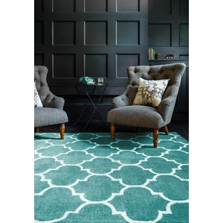Modra ročno tkana volnena preproga 120x170 cm Albany – Asiatic Carpets
