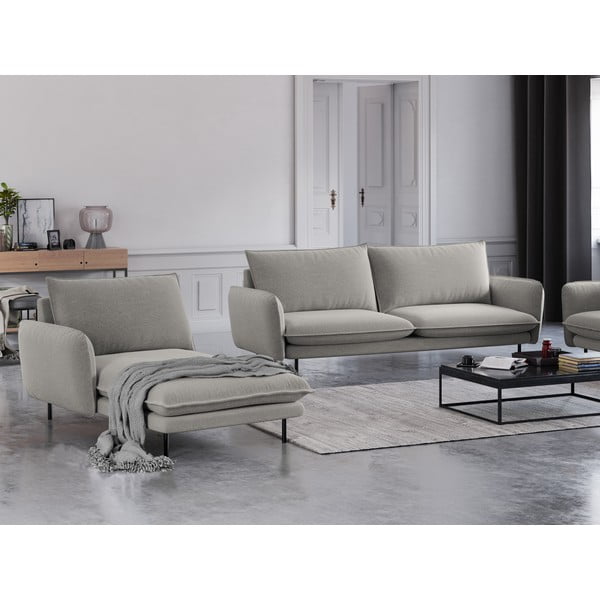 Svetlo siv ležalnik Cosmopolitan Design Vienna, levi vogal-image-1