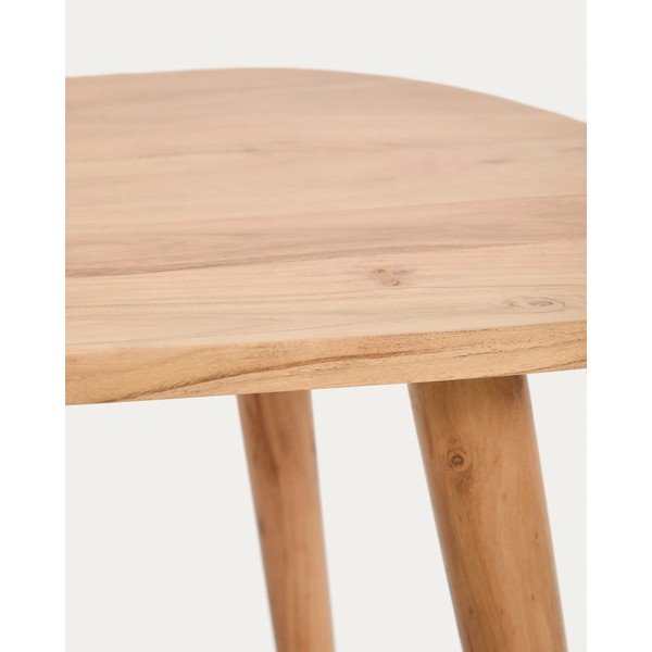 Klubska mizica iz masivne akacije v naravni barvi 60x110,5 cm Duvani – Kave Home-image-4