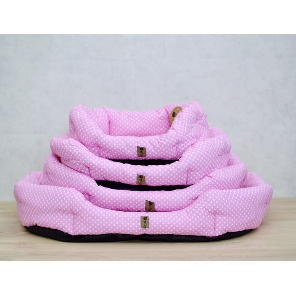 Rožnata bombažna postelja 65x50 cm Pinky - Petsy-image-3