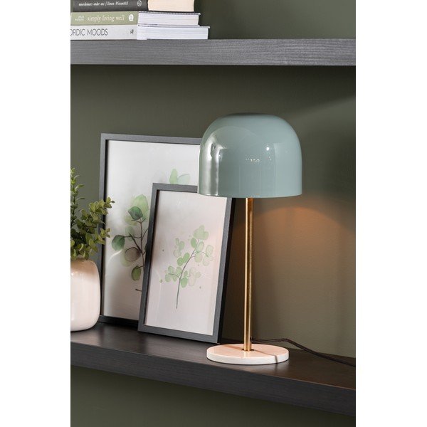 Mentolno zelena namizna svetilka s kovinskim senčilom (višina 50 cm) Manta – Leitmotiv-image-1