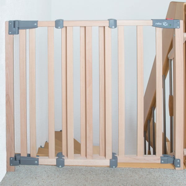 Varnostna ograja za stopnice iz masivne bukve v naravni barvi – Roba-image-1