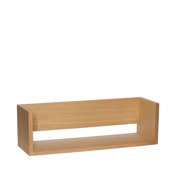 Polica v hrastovem dekorju v naravni barvi 64 cm Gap – Hübsch