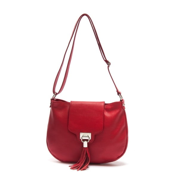 Rdeča usnjena torbica Isabella Rhea Laurus
