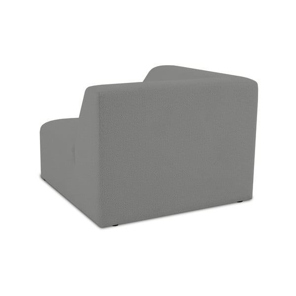 Siv modul za sedežno garnituro iz tkanine bouclé (s kotom po izbiri) Roxy – Scandic-image-2