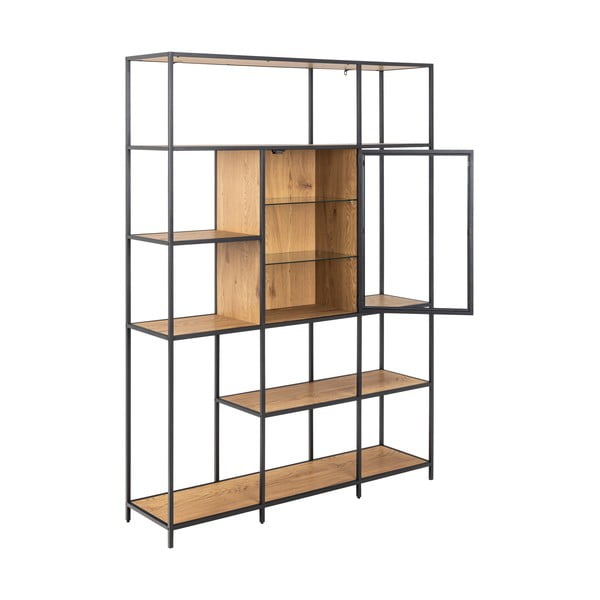 Regal v hrastovem dekorju 135x185 cm Seaford – Actona-image-3