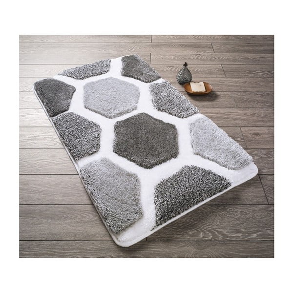 Siva kopalna podloga Confetti Bathmats Tenedos, 70 x 120 cm
