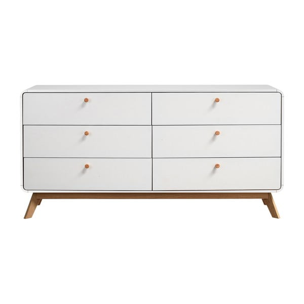 Bela nizka komoda 150x74 cm Caitlin – Støraa-image-3