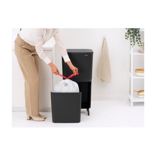Temno siv plastičen koš za smeti 20+25 l za ločevanje odpadkov SortUp Recycle Hi – Brabantia-image-3