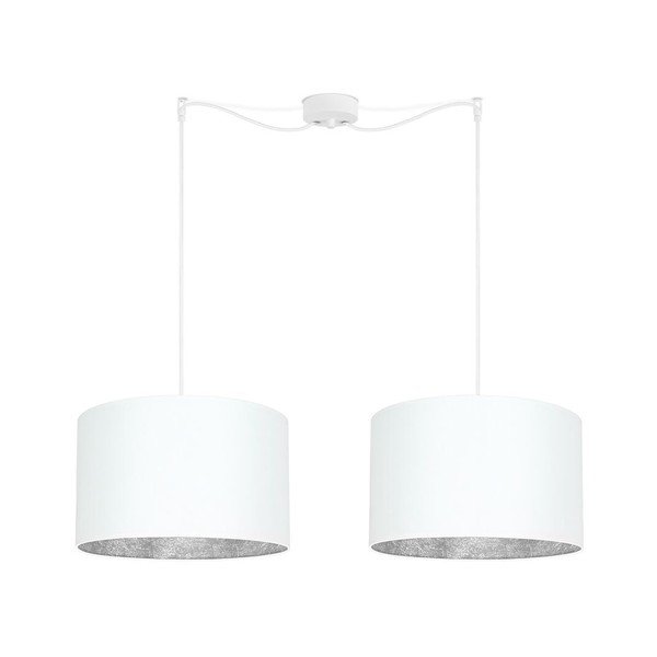 Viseča svetilka v belo-srebrni barvi Sotto Luce Mika, ⌀ 40 cm