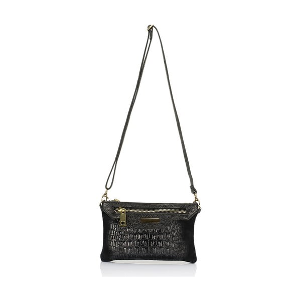 Črna usnjena torbica Lisa Minardi Eleuterio