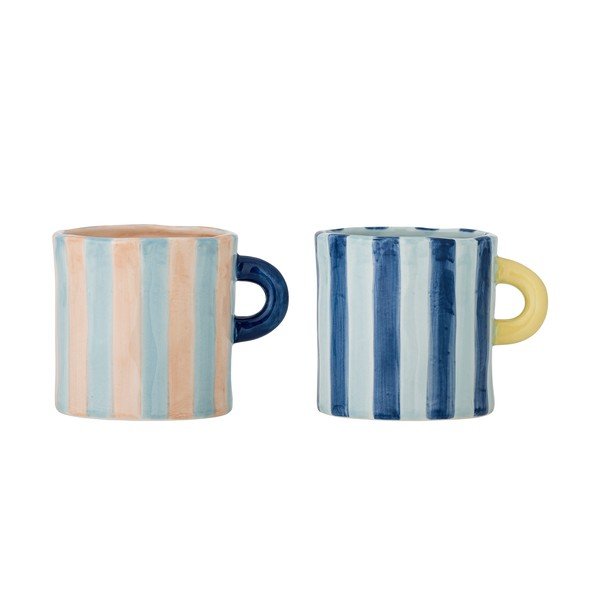 Modre/rožnate keramične skodelice v kompletu 2 ks 250 ml Phoenix – Bloomingville