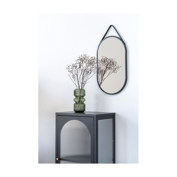 Črna kovinska vitrina 50x110 cm Adelaide – House Nordic-image-4