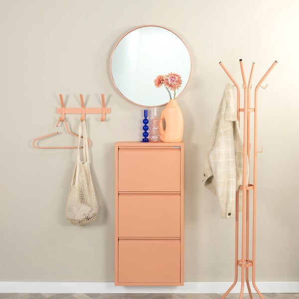 Rožnato-oranžen kovinski stenski obešalnik 40 cm Dexter – Spinder Design-image-1