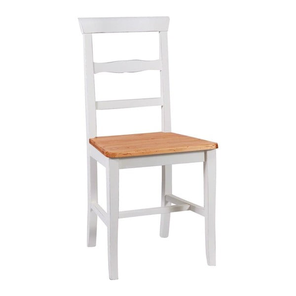 Stol iz bele bukve s svetlo rjavim sedežem Biscottini Addy