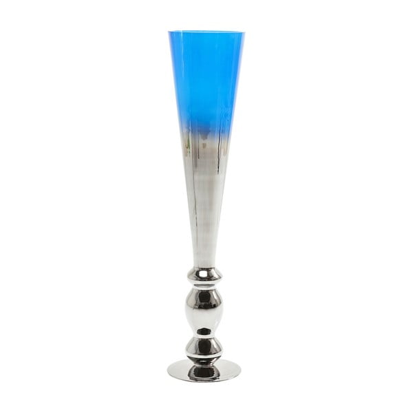 Vaza iz modrega stekla Kare Design Melange, višina 90 cm