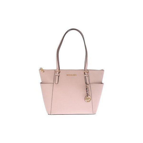 Svetlo rožnata usnjena torbica Michael Kors Jet Set-image-1