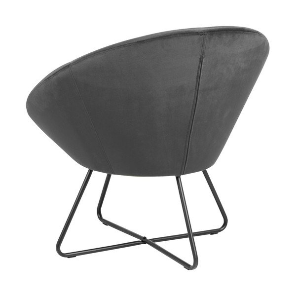 Siv žametni fotelj Actona Center-image-3