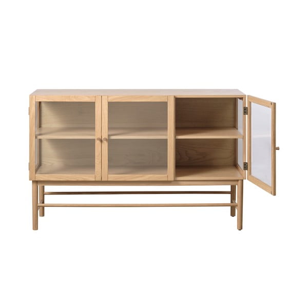 Vitrina iz masivnega hrasta 88x140 cm Elba – Unique Furniture-image-3