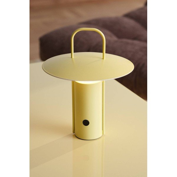 Rumena kovinska LED zatemnitvena namizna svetilka (višina 24 cm) Venna – Jotex-image-1