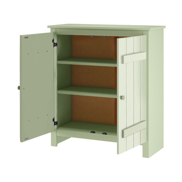 Svetlo zelena omarica iz masivnega bora 100x110 cm Bertram – Støraa-image-3