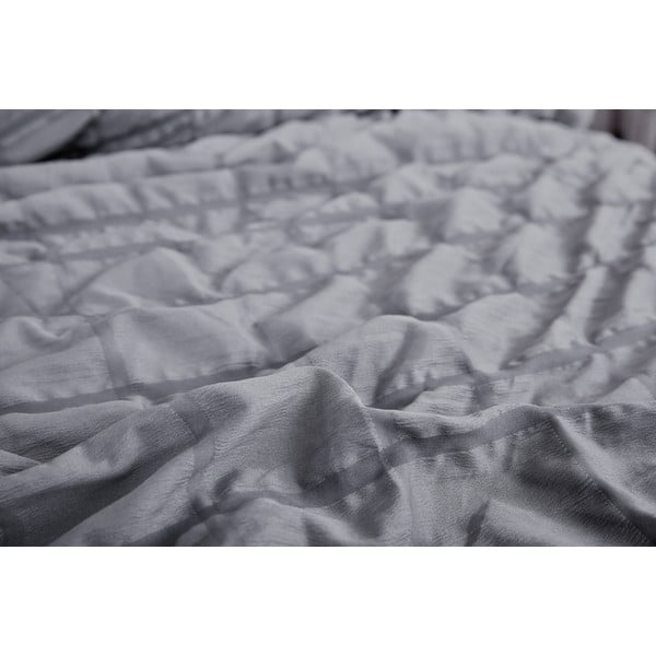 Črna/siva enojna posteljnina iz krepa 140x200 cm Naomi – My House-image-3