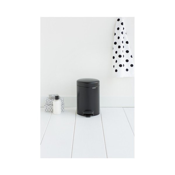 Brabantia Newicon črn koš za smeti s pedali, 3 l-image-2