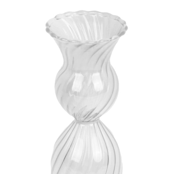 Steklen svečnik PT LIVING Swirl, višina 17 cm-image-2