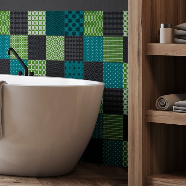 Komplet 15 dekorativnih stenskih nalepk Ambiance Sofia, 15 x 15 cm-image-1