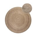 Sivo-bež obojestranska okrogla preproga iz jute ø 200 cm Braided – Hanse Home