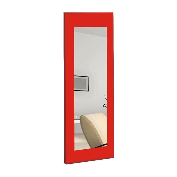 Stensko ogledalo z rdečim okvirjem Oyo Concept Chiva, 40 x 120 cm