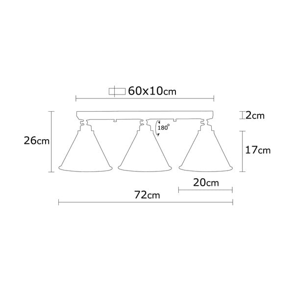 Črna/v zlati barvi stropna svetilka s kovinskim senčilom ø 20 cm Tramino – Opviq lights-image-3