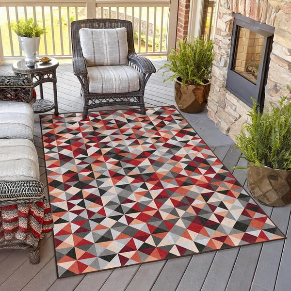 Rdeča/siva pralna preproga 120x180 cm Ignite – Mila Home-image-2