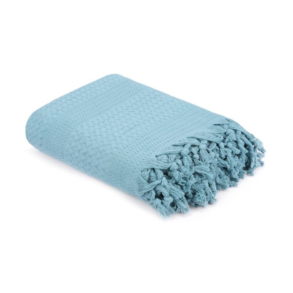 Modro bombažno pregrinjalo Mijolnir, 220 x 240 cm-image-3