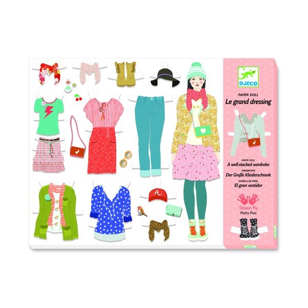Komplet papirnatih lutk in dodatkov Djeco Big Wardrobe-image-2