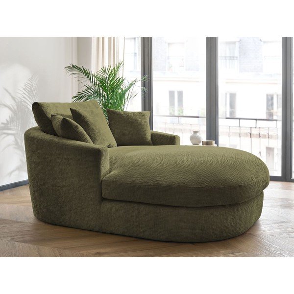 Zelen fotelj iz šenilje Belem – Bobochic Paris-image-1