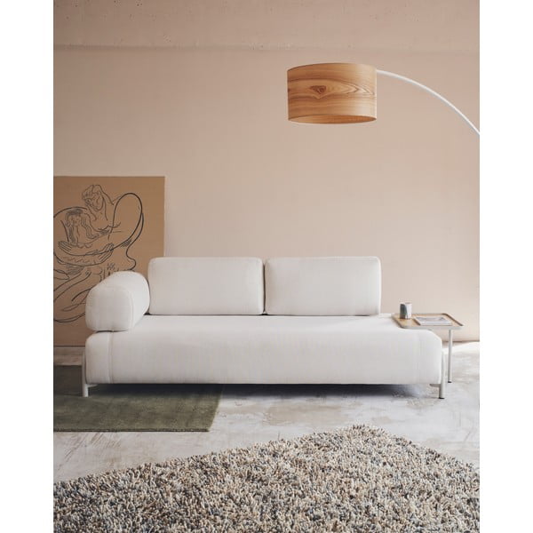 Bež naslonjalo za modularni kavč iz šenilje Compo – Kave Home-image-3