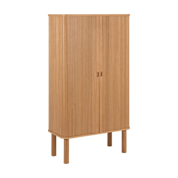 Omarica v hrastovem dekorju z drsnimi vrati v naravni barvi 80x145 cm Langley – Actona-image-2