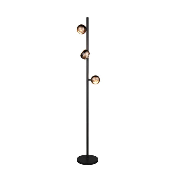 Črno-bronasta LED stoječa svetilka (višina 150 cm) Orbit – Trio Select-image-1