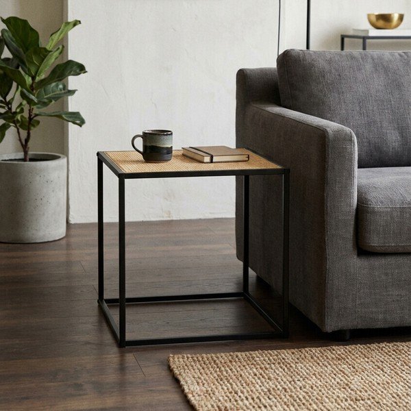 Stranska mizica iz ratana 44x44 cm Depok – Premier Housewares-image-3